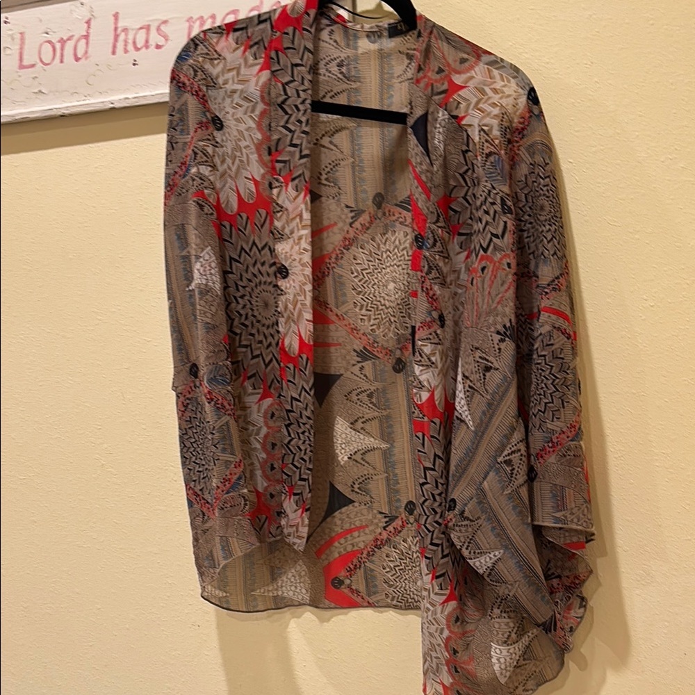 Chic Sheer Patterned Kimono